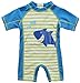 UPF 50+ Baby Beach One-Piece Swimsuit - Uv Sun Protective All in one,Blue(Fulfilled By Amazon),12-18 Months