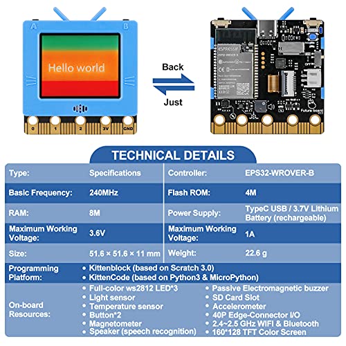 MakerFocus ESP32 AIOT Python Education Kit ESP32 Controller Development ...
