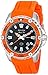 Bulova Men's 98B207 Stainless Steel Automatic Watch with Orange Rubber Band