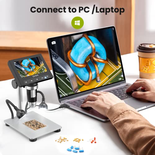 Coin Microscope 1000X 4.3 Inch LCD Digital Microscope with 32GB Card, Opqpq USB Coin