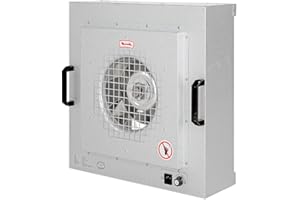 Laminar Flow Hood, Vorole Fan Filter Unit, Class 100 Fan with HEPA Filter & Aluminum Impeller, Mushroom Growing Mycology Supplies, FFU Size 22.6 * 22.6 * 11.8