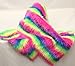 Faux Fur Fabric Long Pile NEON Rainbow / 60