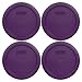 Pyrex 7201-PC Round 4 Cup Storage Lid for Glass Bowls (4, Purple)