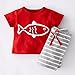 DaySeventh 1Set Summer Toddler Infant Boys Fake Printed T-shirt+Pants Clothing