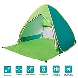 BATTOP Automatic Pop Up Beach Tent Sun Shelter Cabana 2-3 Person UV Protection Beach Shade for Outdoor Activities