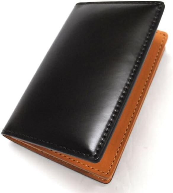Bell la bell Men's All Leather Cordovan Business Card Case One size Black