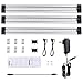 LEDGLE LED Under Cabinet Lighting 3 Panel Kit 12W Total 12 V DC 950lm 3000K Warm White 30W Fluorescent Tube Equivalent All Accessories Included 12in Under Counter Kitchen Lights Closet Light