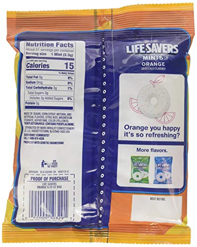 image for LifeSavers Orange Mints Hard Candies, Individually Wrapped Mints 6.25o