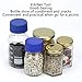 Para-wish Thick Glass Round Media Storage Bottles with Blue GL45 Screw Cap Pk/2 Thick Graduated Borosilicate Pyrex Glass Container