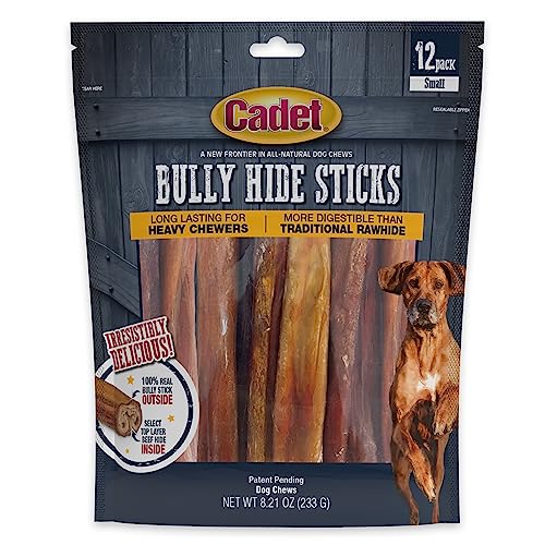Cadet Bully Hide Sticks for Dogs AllNatural Bully Stick & Beef Hide