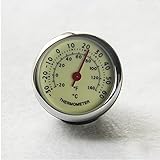 ANKI Table Classic Car Dashboard Small Round Analog Quartz Hygrometer Thermometer Humidity Meter (Luminous Thermometer)