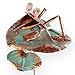 Modern Artisans American Made Copper Frog on Lily Pad Outdoor Sculpture & Garden Stake