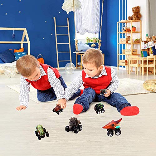 image for ZHMY Dinosaur Toys, Pull Back Dinosaur Cars, Creative Gifts for 3-12 Y