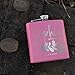 Be Burgundy Set of 6 Personalized Bridal Party Gifts, 6 oz Stainless Steel Hip Flasks, Pink, Perfect for Wedding Favors