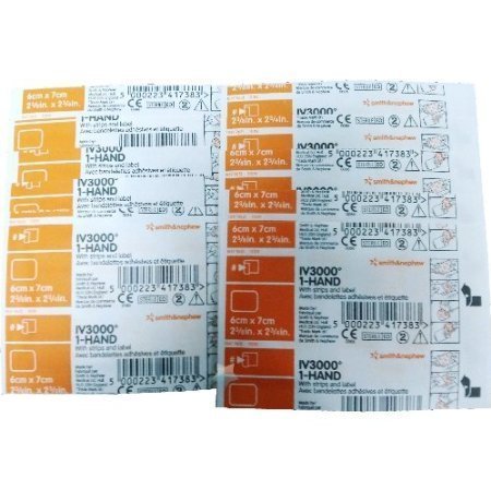 Iv3000 Smith & Nephew 1-Hand Dressing, Item #4007, 10 Dressings 2 3/8" X 2 3/4"