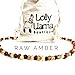 Lolly Llama Adult Raw Baroque Baltic Amber Necklace - All Natural Pain Relief for Adults to Help Migraines, Sinus, Arthritis and More! - Multi-Stone … (18 Inches)