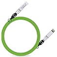 ipolex Colored 10G SFP+ Twinax Cable, Direct Attach Copper(DAC) Passive Cable in Green, 2m (6.56ft), for Cisco SFP-H10GB-CU2M, Meraki, Ubiquiti, Mikrotik, Intel, Fortinet, Netgear, D-Link, Supermicro