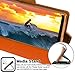 GOOSPERY Canvas Wallet for Samsung Galaxy Note 9 Case (2018) Denim Stand Flip Cover - Orange