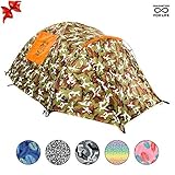 Chillbo Cabbins 2 Person Tent with Cool Patterns Ultimate Camping Gear for Backpacking Car Camping Music Festivals Family Camping Tents for Camping Sleeps 2-3