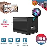 New 2019 WiFi Spy Hidden Camera Charger with Remote View,HD 1080P Spy Camera USB Charger with Audio,Wireless Nanny Cam, Home Surveillance Spy Cam with Motion Detection,Support iOS/Android