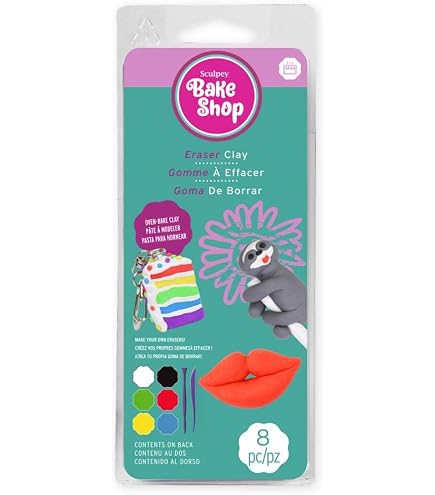 Bake Shop Bendy Polymer Oven Bake Clay, 8 Unique Color Set