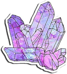 amazon com purple crystal sticker gem stickers waterbottle sticker tumblr stickers laptop stickers vinyl stickers electronics