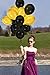 Treasures Gifted Metallic Black and Gold Balloons - Black and Gold Party Decorations - Graduation Balloons Black and Gold - 12 Inches Gold and Black Balloons - Black and Gold Decorations 72 Pieces