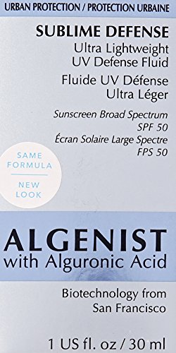 Algenist Ultra Lightweight UV Defense Fluid SPF 50 for Women, 1 Ounce