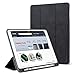 JUQITECH Trifold Smart Case 9.7 Inches with Pencil Holder for iPad Pro 9.7 iPad 2018 6th Gen 2017 5th Gen iPad Air 2/1, Auto Sleep/Wake Microfiber Lining Flexible Soft TPU Back Cover Case, Black