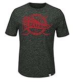 NHL Chicago Blackhawks Glorious Finish Short Sleeve Crew Neck Tee, Large, Hyper Charcoal Slub