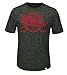NHL Chicago Blackhawks Glorious Finish Short Sleeve Crew Neck Tee, Large, Hyper Charcoal Slub