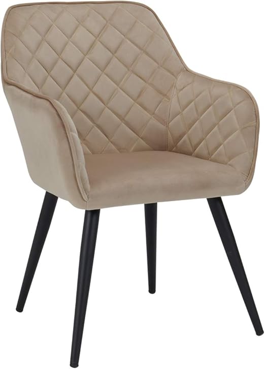 Duhome Esszimmerstuhl Aus Stoff Samt Farbauswahl Retro Design Armlehnstuhl Stuhl Mit Ruckenlehne Sessel Metallbeine 8058 Farbe Cappuccino Material Samt Amazon De Kuche Haushalt