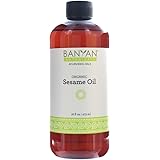 Banyan Botanicals Sesame Oil, Certified Organic, 16 oz - Pure, Unrefined - The Most Traditional of All Oils Used in Ayurveda,