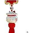 Rardsay Feng Shui Lucky Cat Ceramic Pendant Charm Hanging for Wealth Fortune