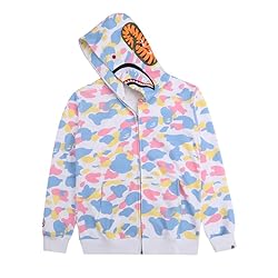 EXXE&OYYO Men's Shark Hoodie,Cotton Material Shark