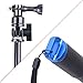 Vicdozia Selfie Stick 39'' Extendable Handheld Monopod Extension Pole Hand Grip Inbuilt Wifi Remote Housing Case for GoPro Hero 6/5 Black, Session, Hero 4 Black Silver, Hero 2 3 3+, Hero+LCD