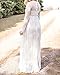Imily Bela Women's Vintage Chiffon Long Sleeve Wedding Bridesmaid Summer Beach Maxi Long Dress