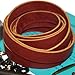 TOFL Genuine Top-Grain Leather Strap | 72 Inches Long | 5/8 Inch Wide | 1/8 Inch Thick (7-8 oz) | 1 Leather Strip for DIY Arts & Craft Projects, Clothing, Jewelry, Wrapping | Burgundy