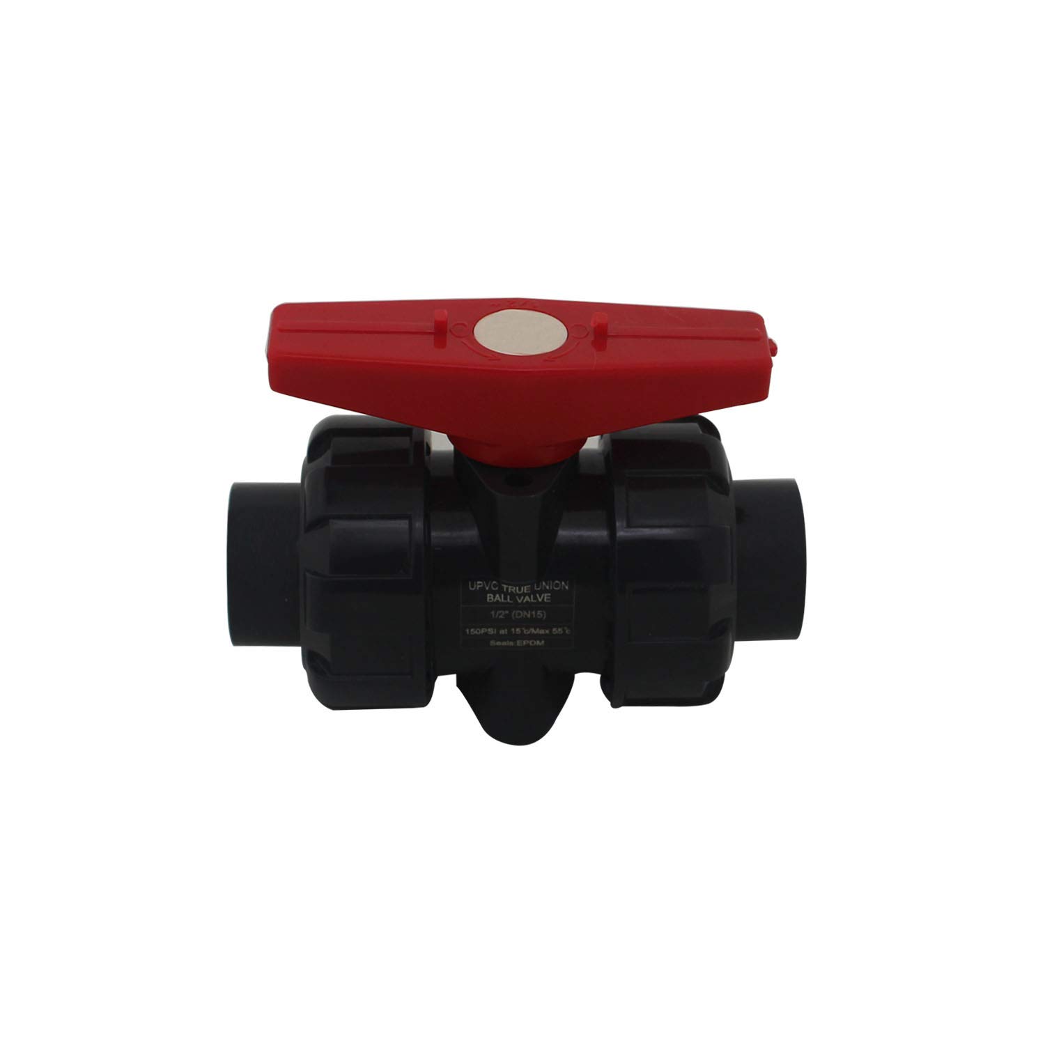 Double Union PVC Ball Valve 20 25 32 40 50 63 75 90 110mm Shut Off Valve Swimming Pool Ball Valve Plastic PVC Pipe Valve (Internal Diameter 63mm)
