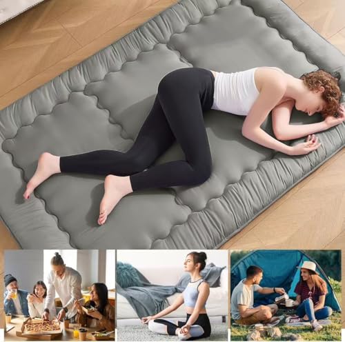 ORCHID M® Floor Mattress Futon Mattress, Thicken Tatami Mat Sleeping Pad Foldable Roll Up Mattress Boys Girls Dormitory mattress Pad Kids Floor Bed, Charcoal Grey,Twin Size (100 x200CM)