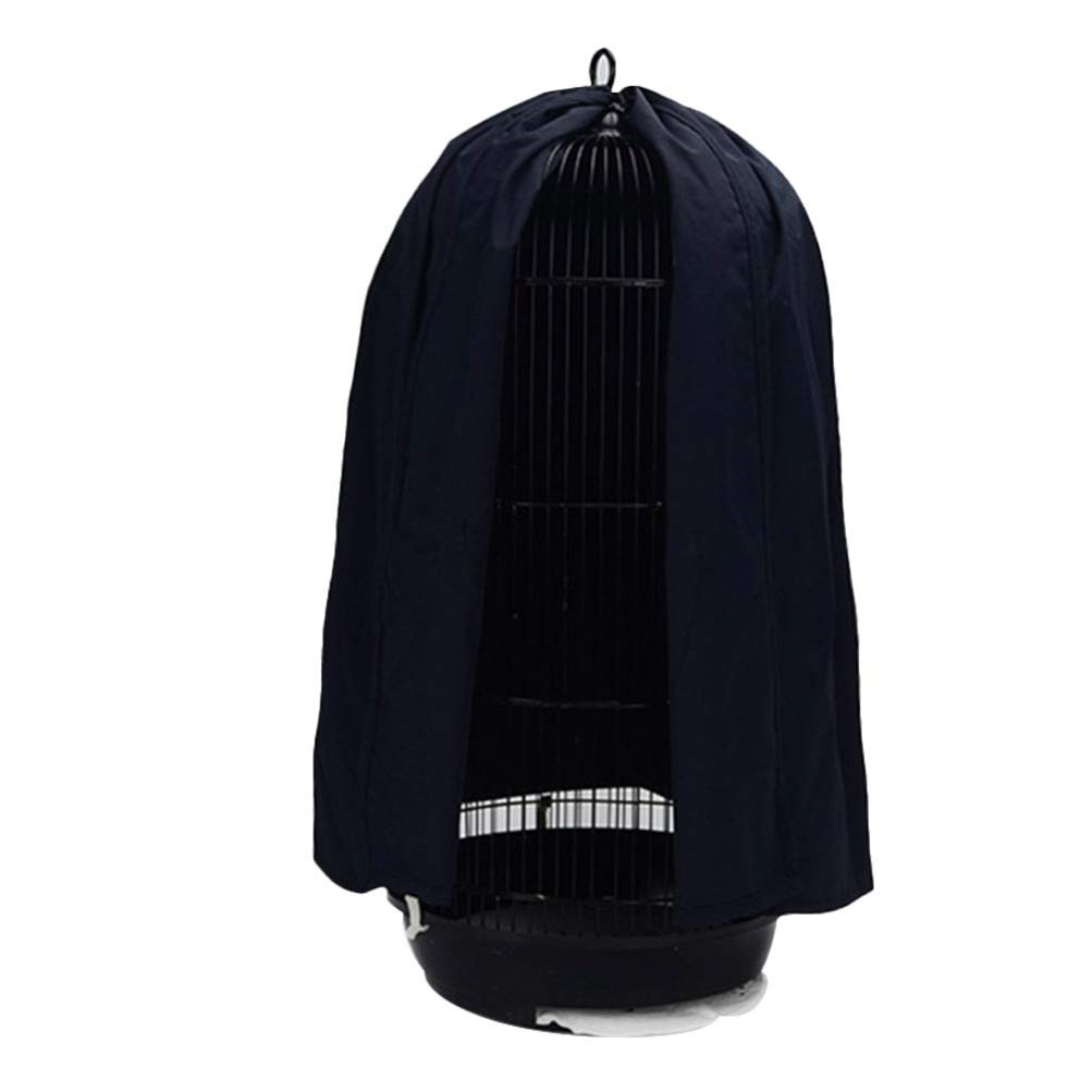 ULTECHNOVO Pet Cage Cover Round Breathable Bird Cage Cover Lightweight Good Night Cover Guard Bird Cage Cloth Net for Parrot Bird Small Animal (Dark Blue)