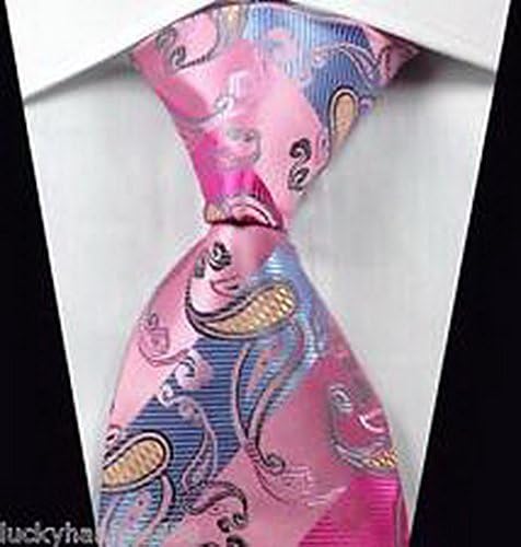 Banana Republican RGB 80738 Paisleys Stripes Pink Blue Rose JACQUARD WOVEN 100%Silk Men Tie Necktie