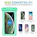 MoKo Floating Waterproof Phone Pouch [2 Pack], Floatable Phone Case Dry Bag with Lanyard Compatible with iPhone 14 13 12 11 Pro Max X/Xr/Xs/SE 3, Samsung S21/S10/S9/S8, Green+Blue