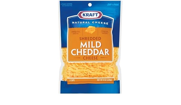 Kraft Cheese Mild Cheddar Shredded 8 Oz Pack Of 3 Amazon Com Grocery Gourmet Food