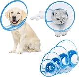 Renyigou Pet Cone Collar Adjustable Soft Elizabethan for Cats Dogs view 1