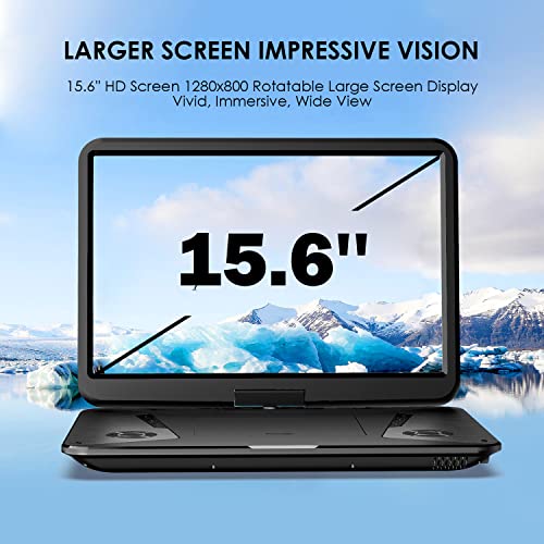 SUNPIN 17.9" Portable DVD Player with 15.6" Large HD Screen, Screen