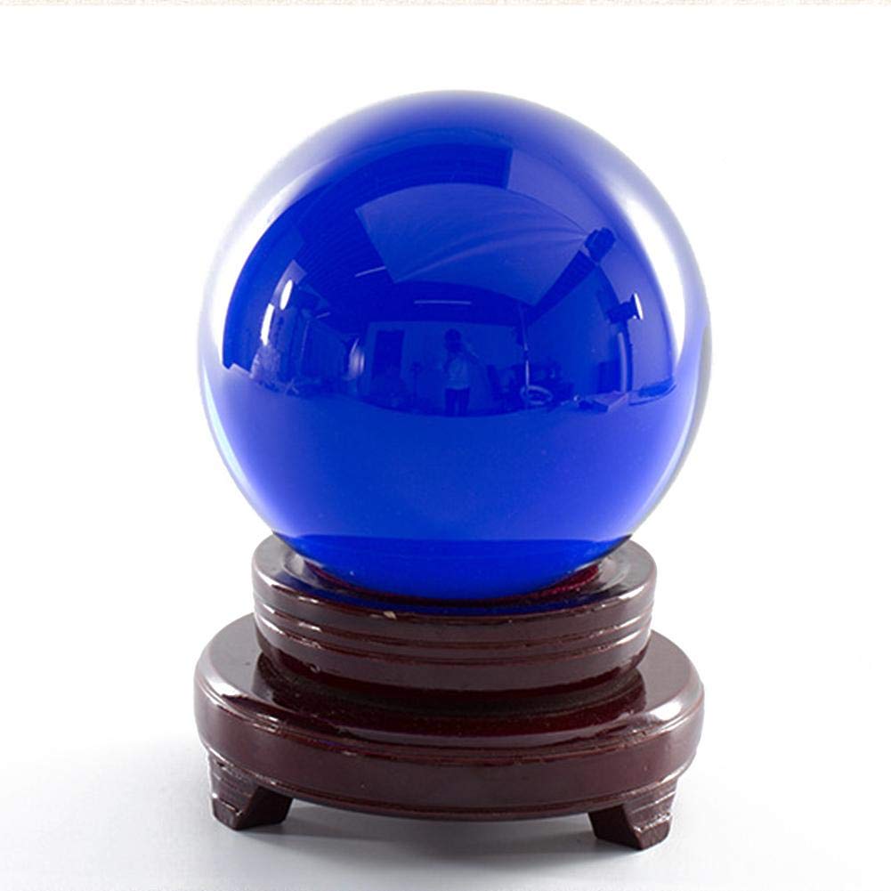Buy Crystal Ball Divination Ball Gazing Decorative Balls Photography Props with Wooden Stand