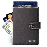 Slim Passport Wallet for Men - Travel Card Holder - Lightweight & Secure RFID Blocking Card Holder