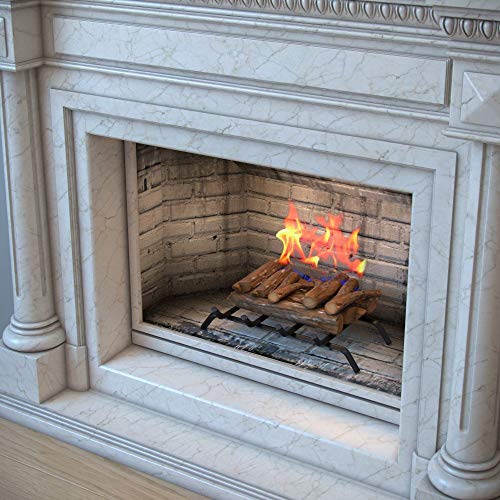 Regal Flame Wrought Iron Fireplace Log Grate 18" Wide Heavy Duty Solid Steel Indoor Chimney Hearth Bar Fire Grates for Outdoor Fire Place Kindling Tools Pit Wood Stove Firewood Burning Rack Holder