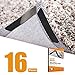 ZAMAT 16pcs Anti Slip Rug Gripper for Hardwood Floor, Ultra Sticky Carpet Gripper for Area Rugs, Reusable No Curling Rug Corner Gripper to Fix Rugs & Flat Corners, Double Sided Rug Tape with No Stain